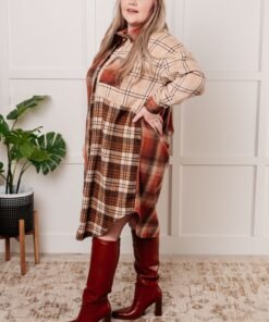 Cabin Fever Flannel Plaid Oversized Shacket Ave Shops